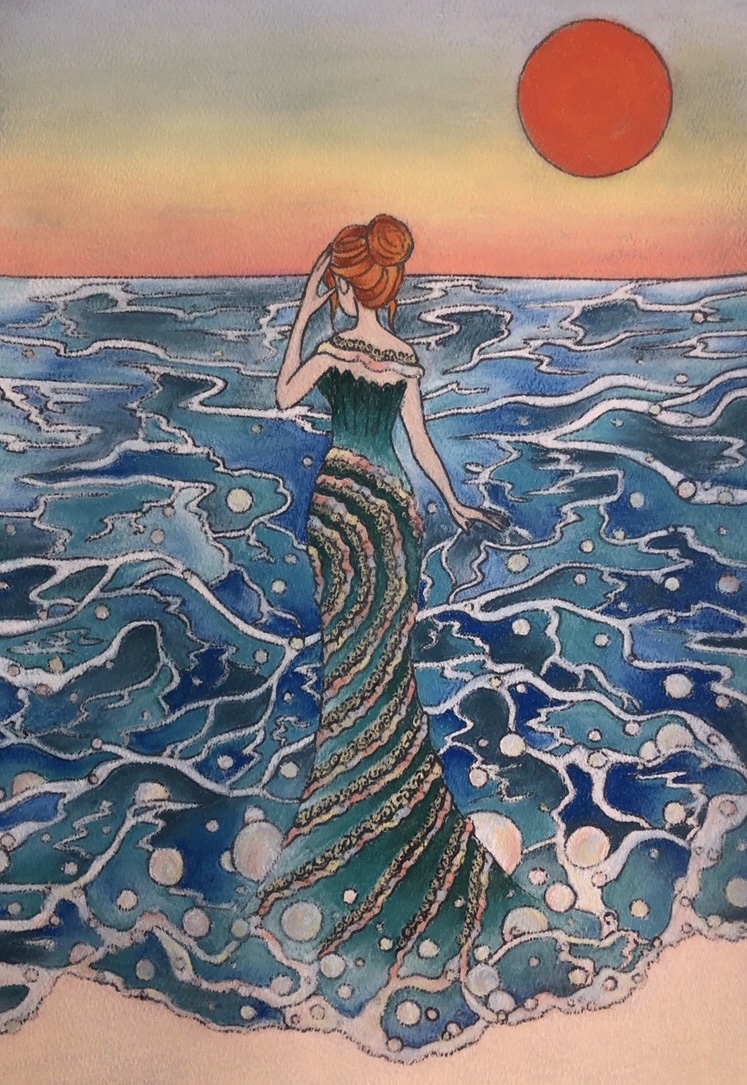 lady by the sea - traditional